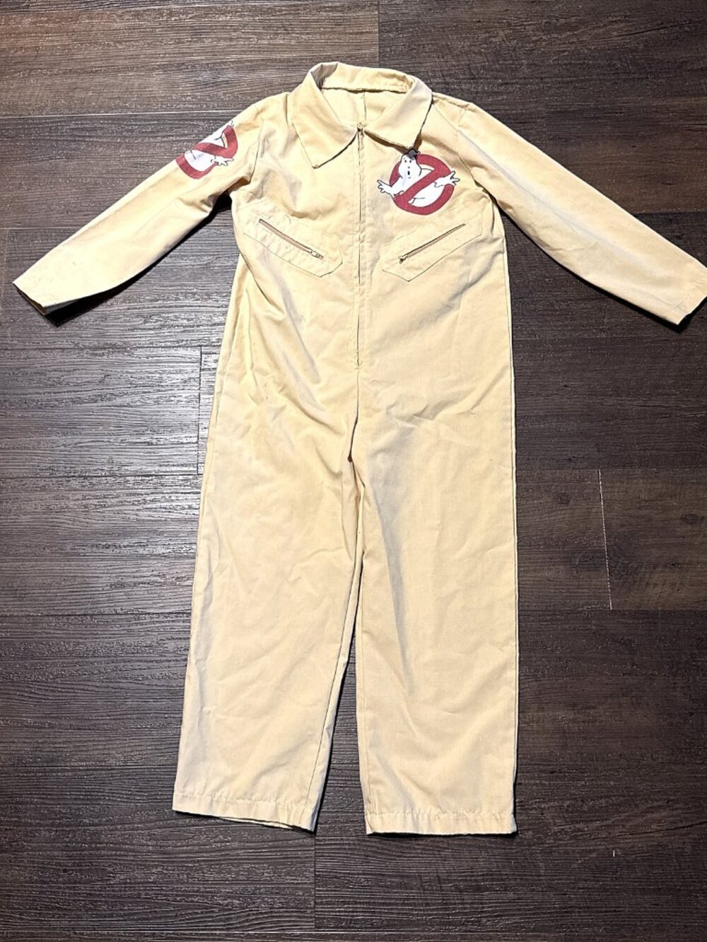 Ghostbusters Costume Jumpsuit Kids Youth 8-10 M Tan Flight Suit Halloween
